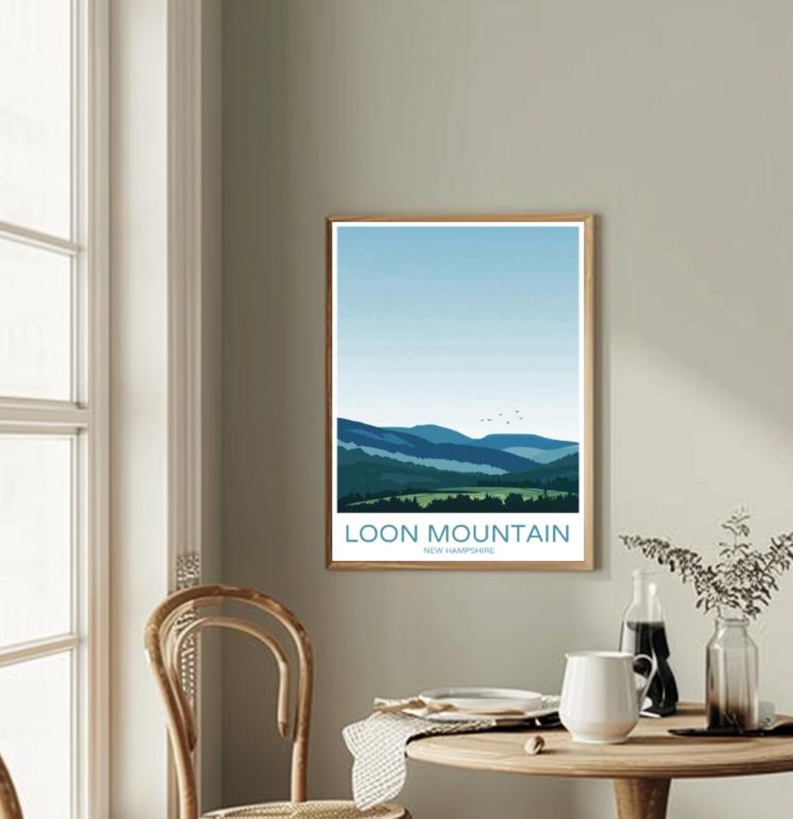 Loon Mountain New Hampshire Blue Ridge Peaks Forest View Poster - Image 2