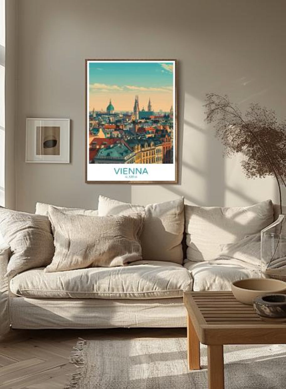 Vienna Austria Historic Skyline Domes Rooftops Vintage Travel Poster - Image 2