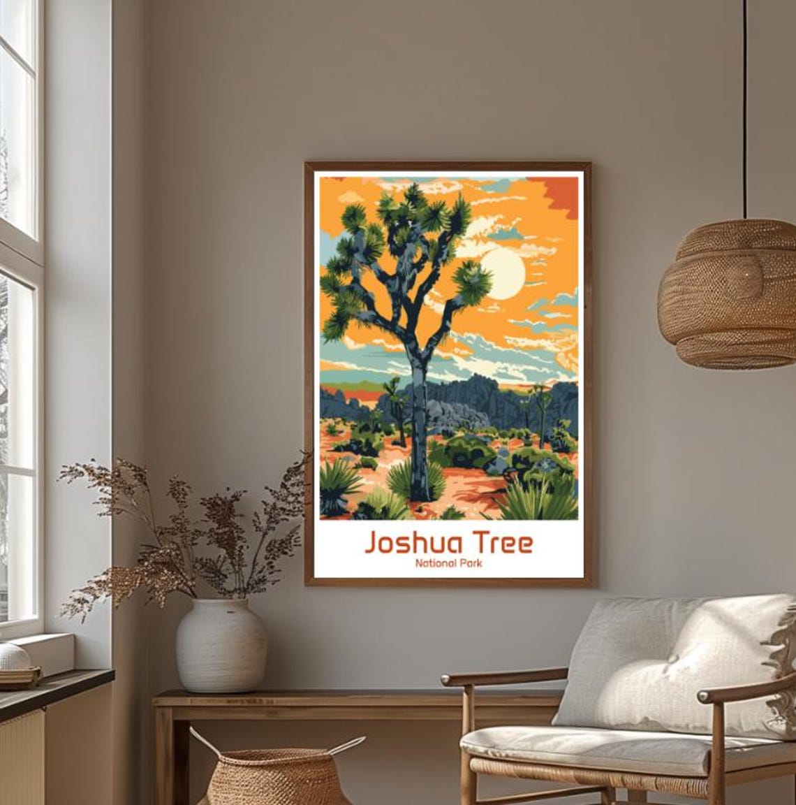 Joshua Tree National Park Desert Sunset Vintage Travel Poster - Image 4
