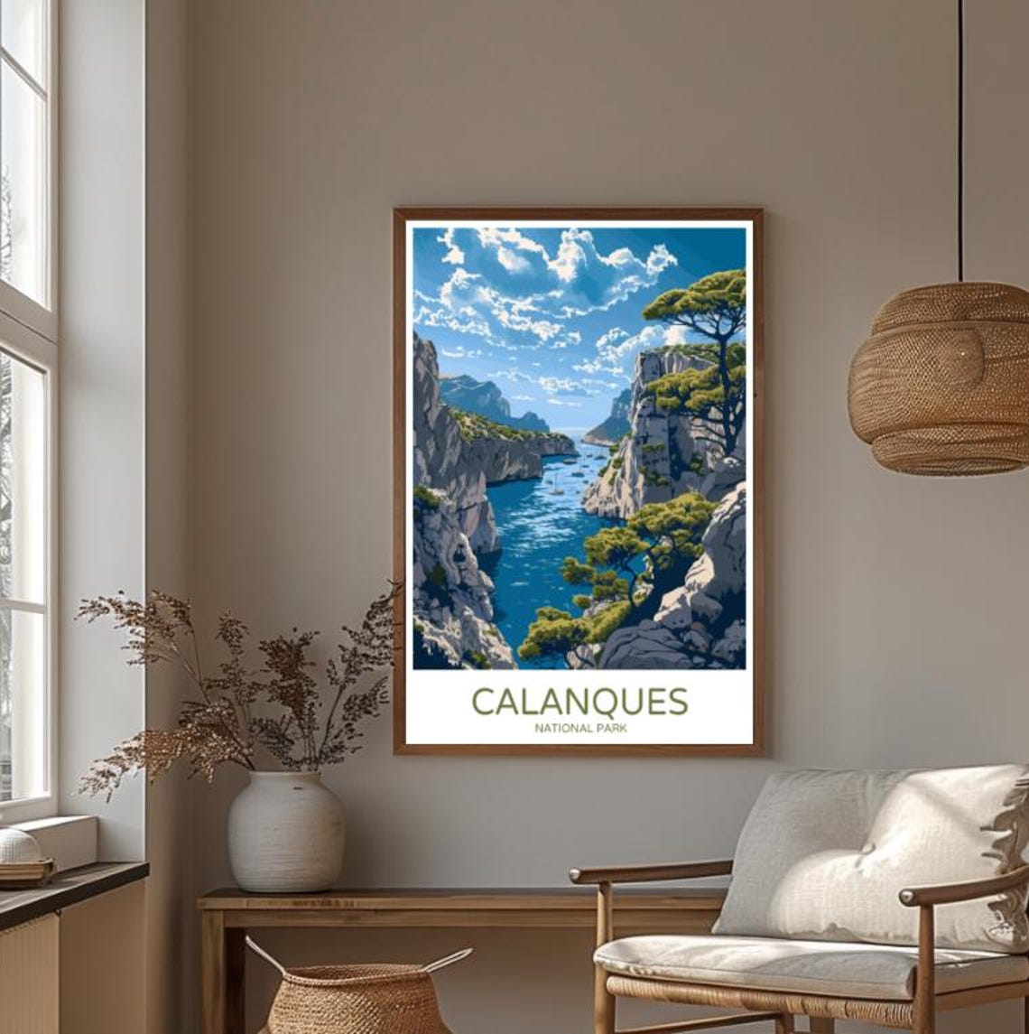 Calanques National Park France Coastal Cliffs Sailboats Poster - Image 4