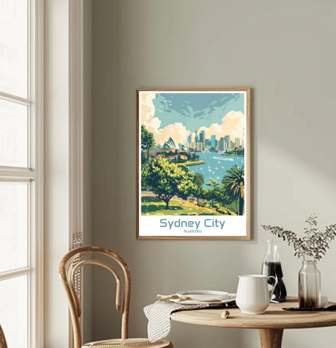 Sydney City Australia Harbour Skyline Illustrated Travel Poster - Image 2