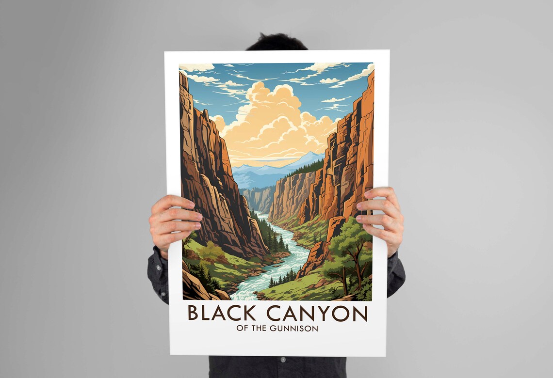 Black Canyon of the Gunnison River Gorge Colorado Travel Poster - Image 2