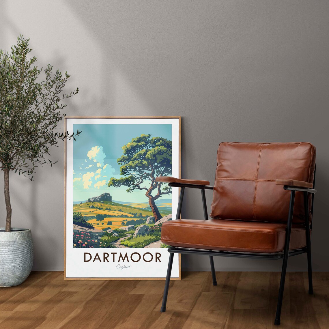Dartmoor England Vintage Style Travel Poster, Europe - Image 2