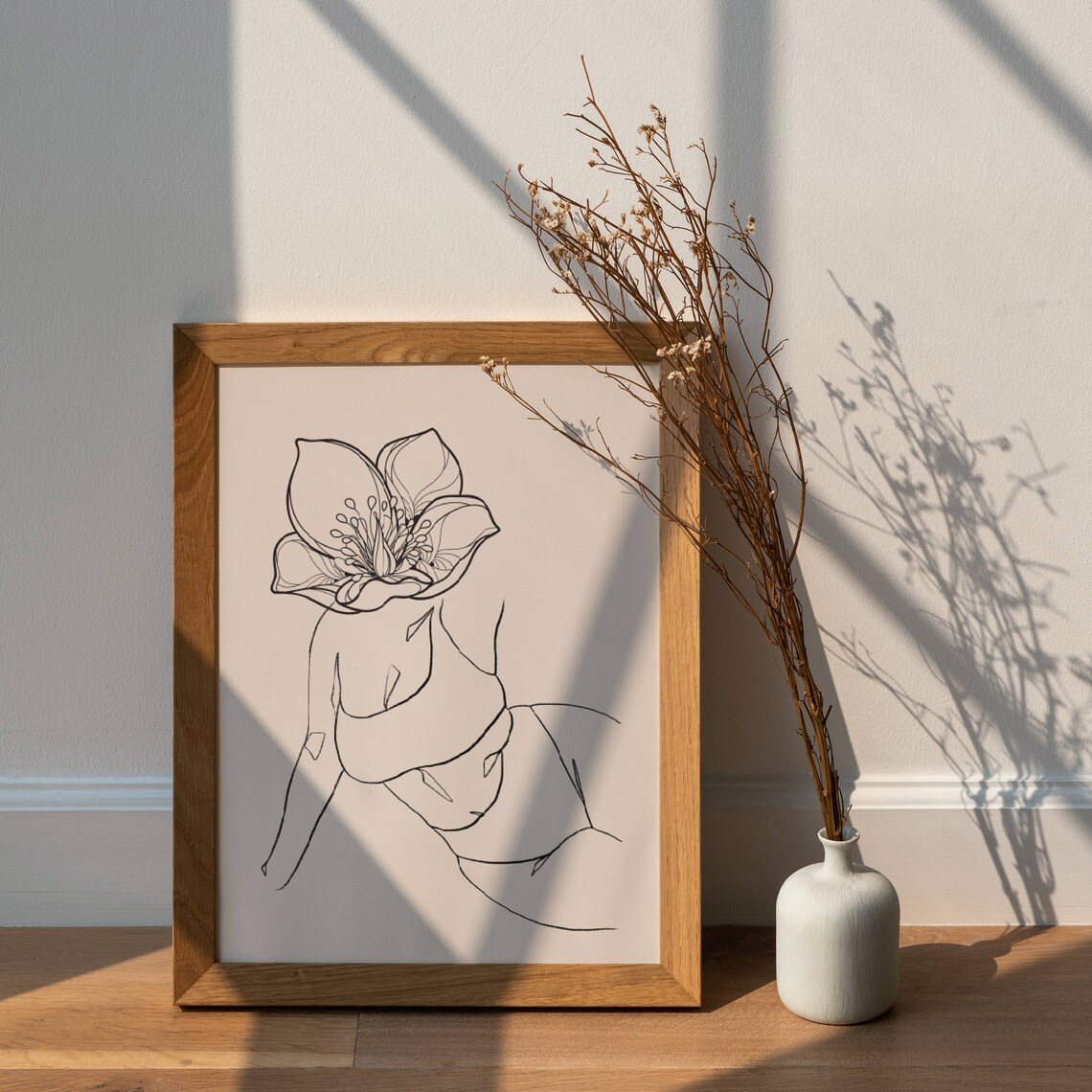 Body Positivity Feminine Line Art Art Print - Image 2
