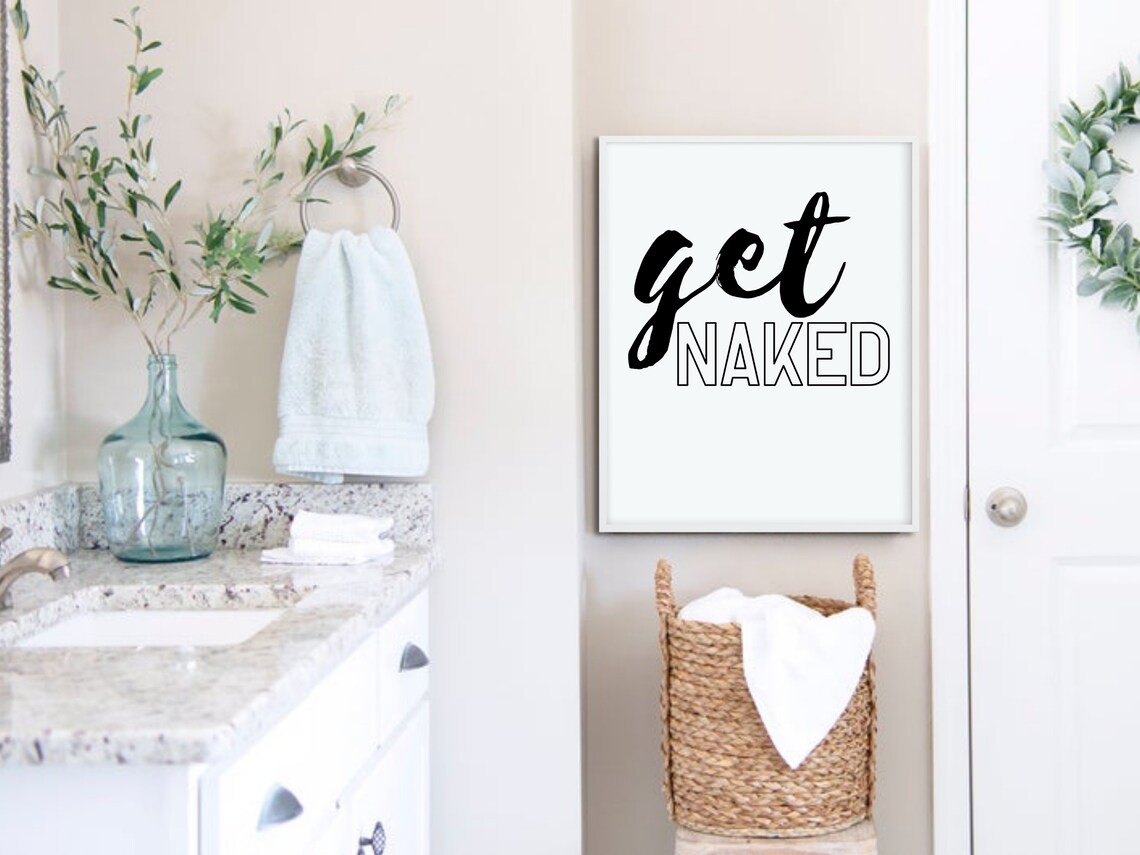 Get Naked Bathroom Prints, Guest Bath Decor - Image 2