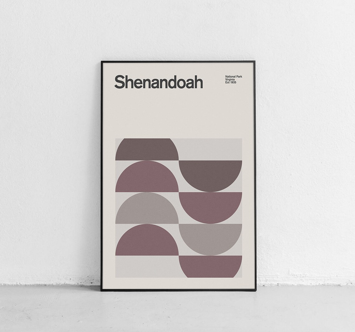Shenandoah National Park Mid-Century Travel Poster