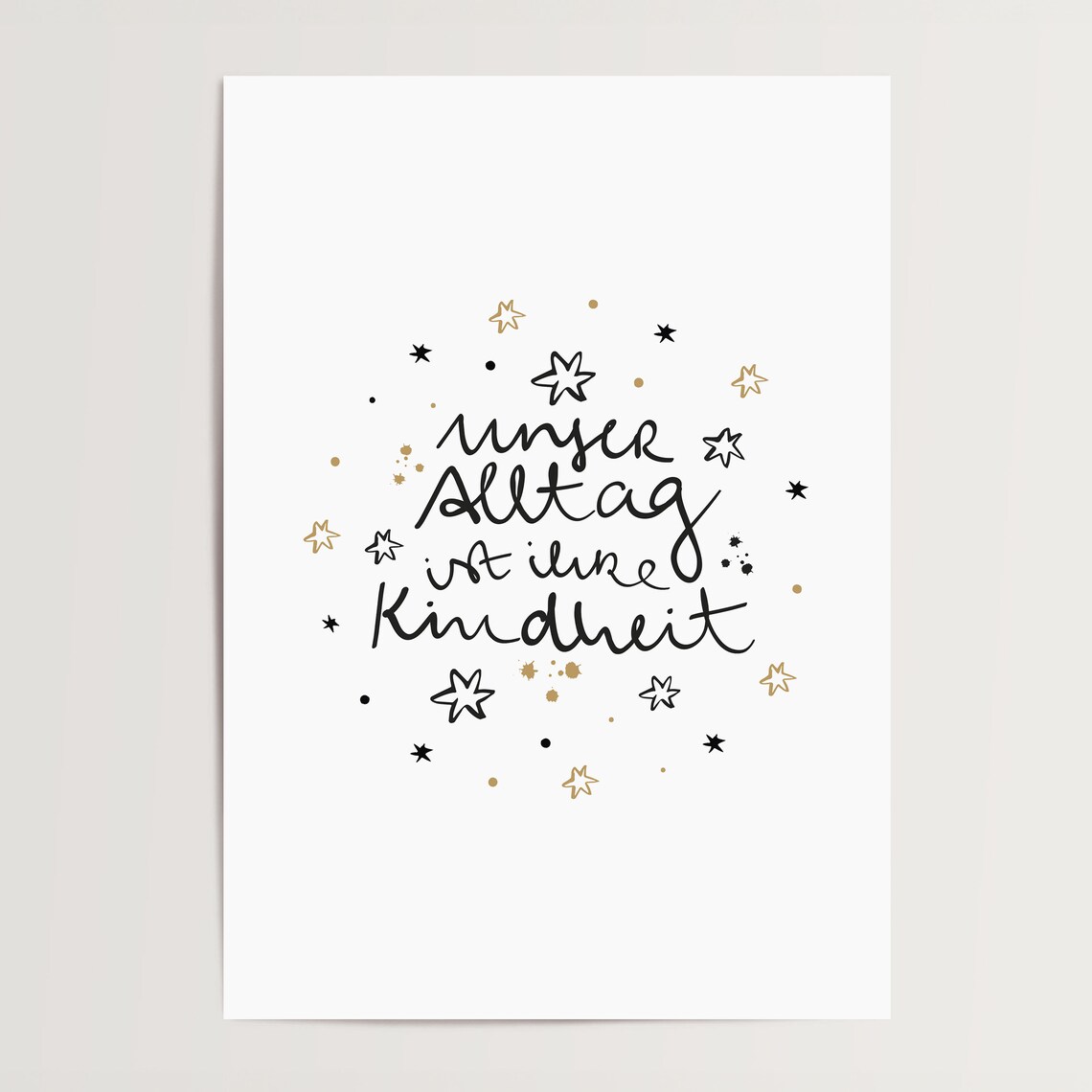 Unser Alltag Ist Ihre Kindheit Typography Art Print - Image 4
