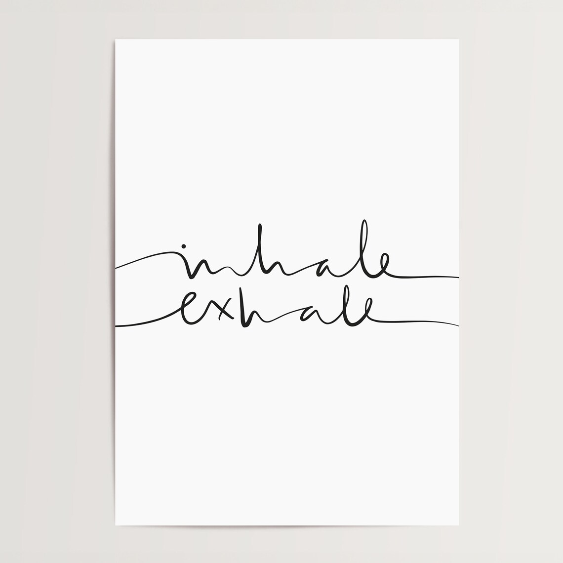 Inhale Exhale Typography Art Print, Yoga Quote - Image 4