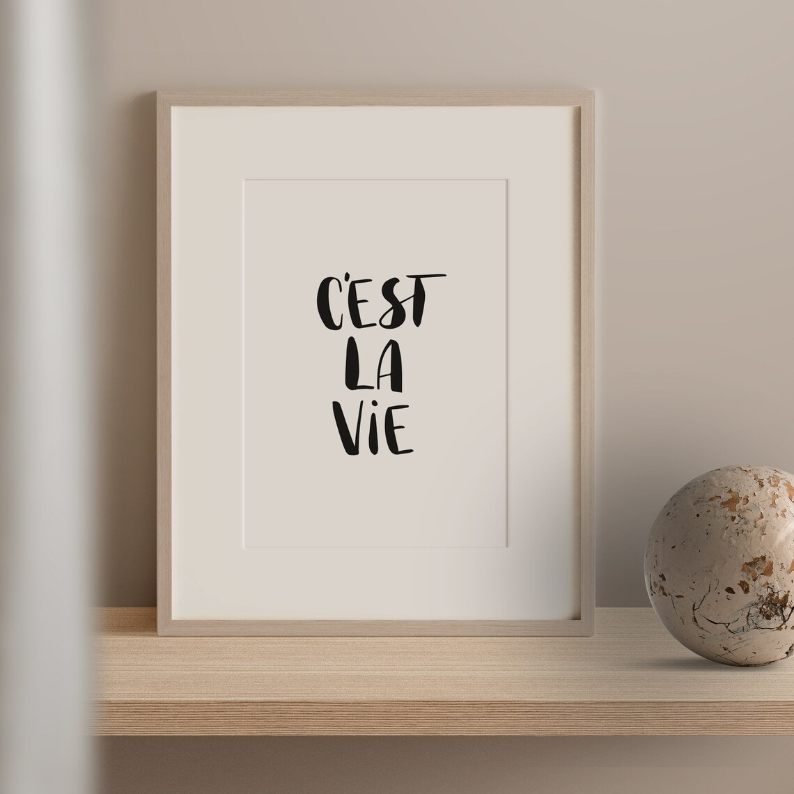 Cest La Vie French Life Typography Art Print - Image 3