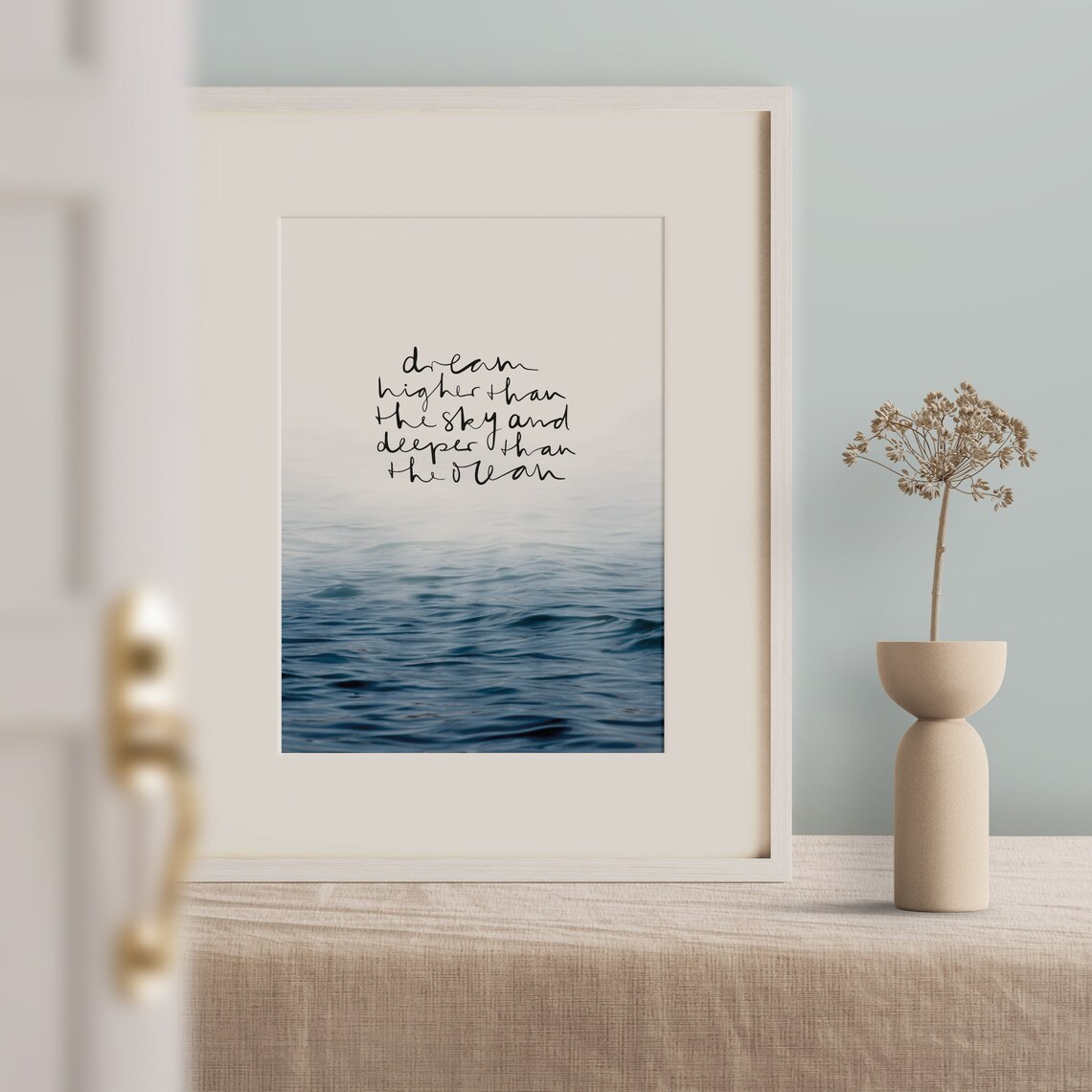 Dream Higher Than the Sky Quote Art Print - Image 2