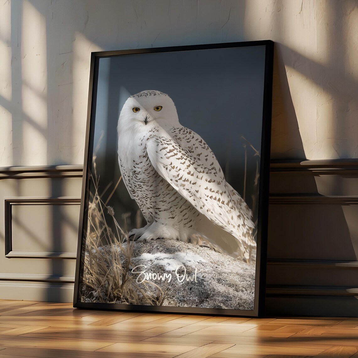 Snowy Owl Framed Poster Arctic Nursery Wall Art