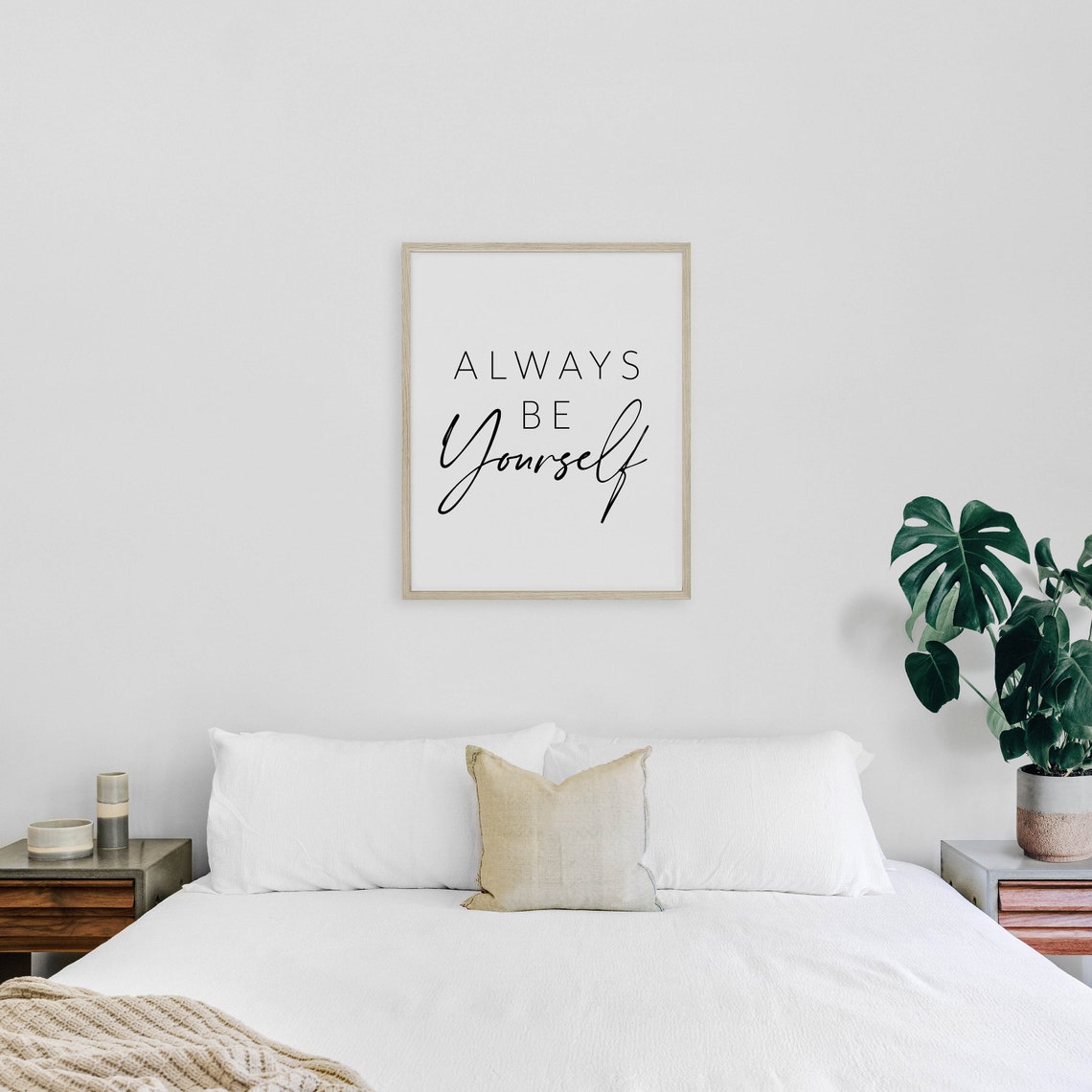 Always Be Yourself Inspirational Quote Poster with Modern Typography