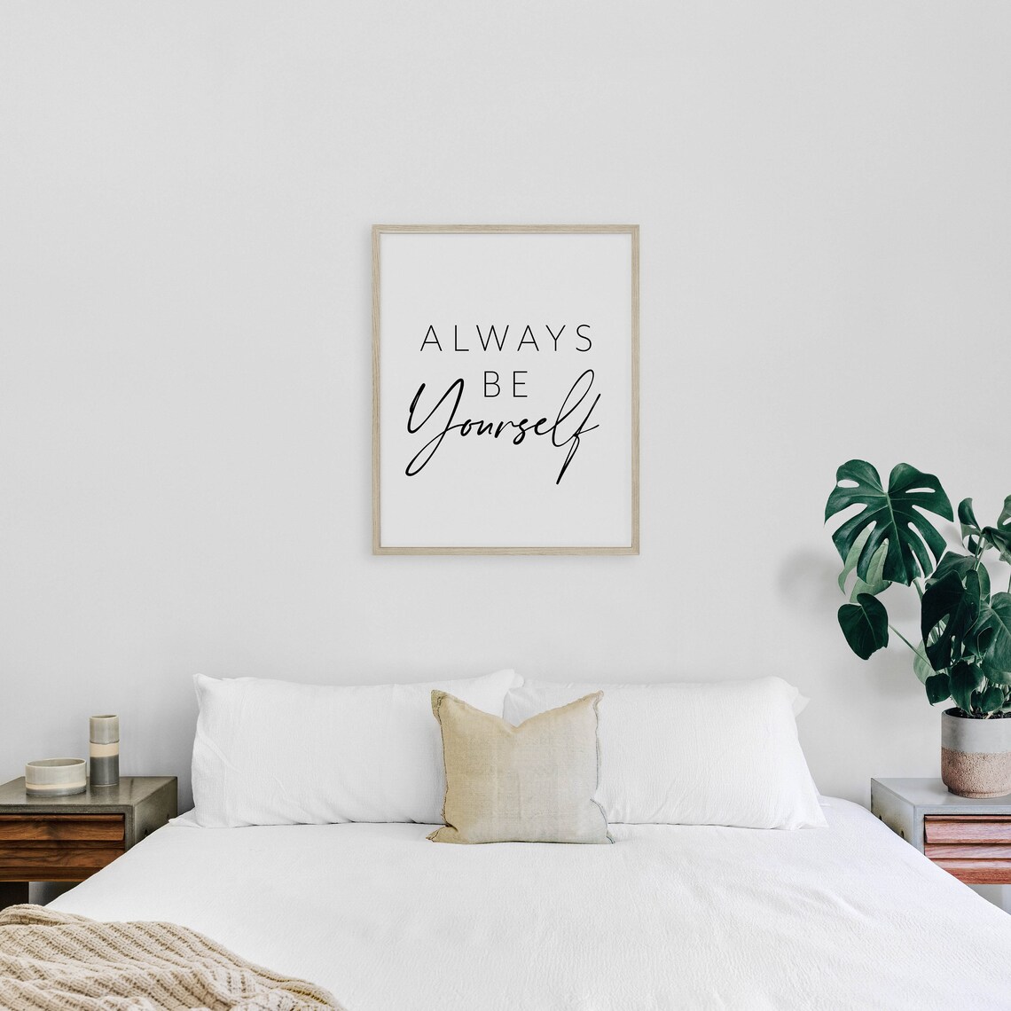 Always Be Yourself Wall Art Inspiring Prints Inspirational Quotes Bedroom Decor Quote