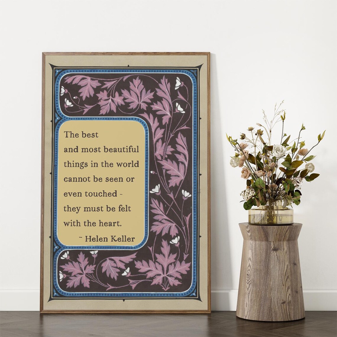 Helen Keller Quote Poem, Bohemian Typography