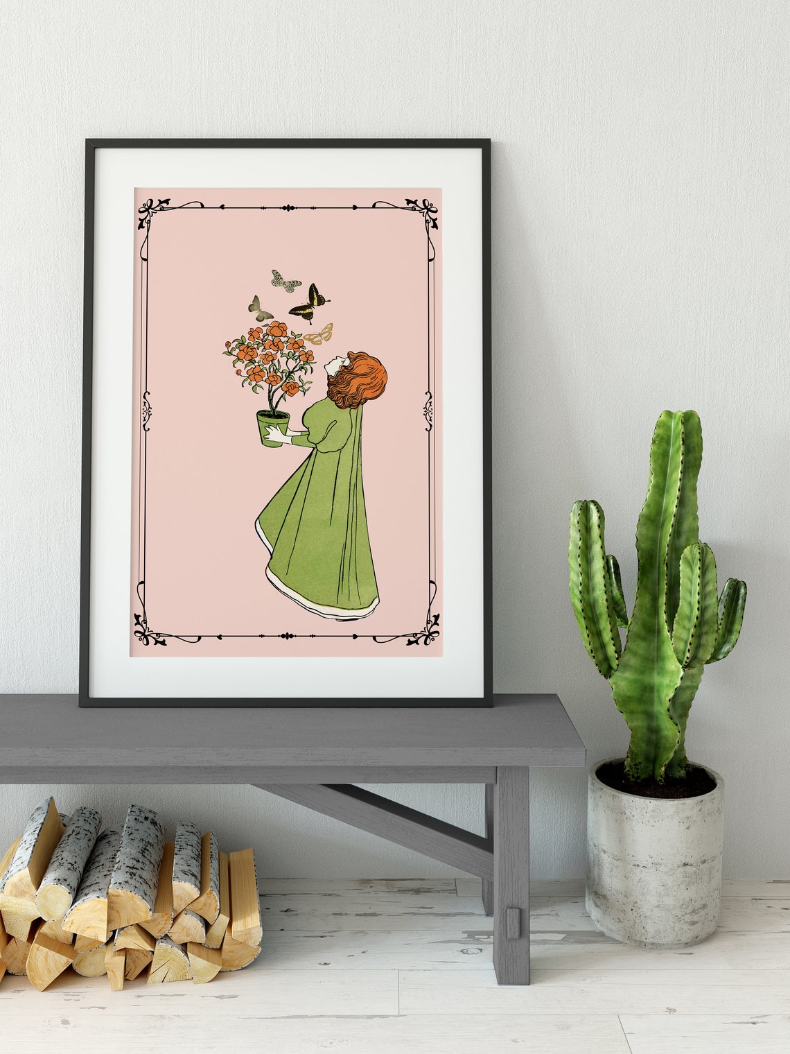 Vintage Flower Girl Poster Print, Josef Rudolf Witzels - Image 2