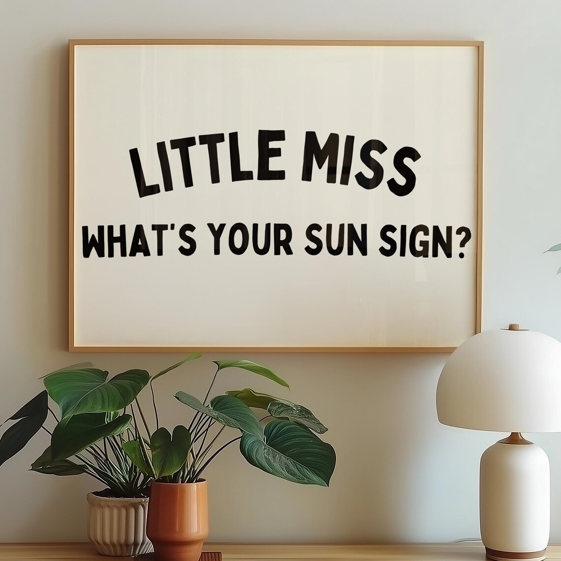 Little Miss Whats Your Sun Sign Funny Black Zodiac Quote Wall Poster