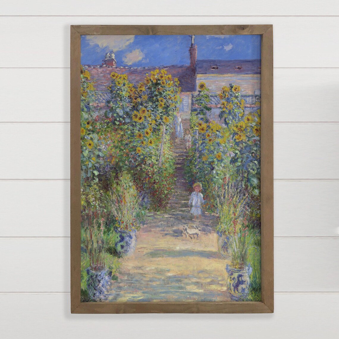 Claude Monet Artist Garden Sunflowers Classic Canvas Wall Art