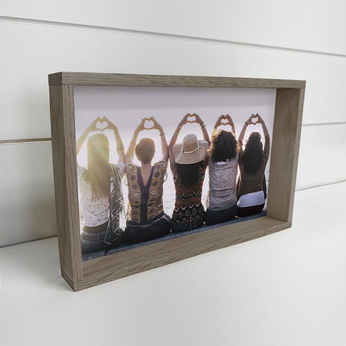 Best Friends Heart Hands Personalized Friendship Photo Print