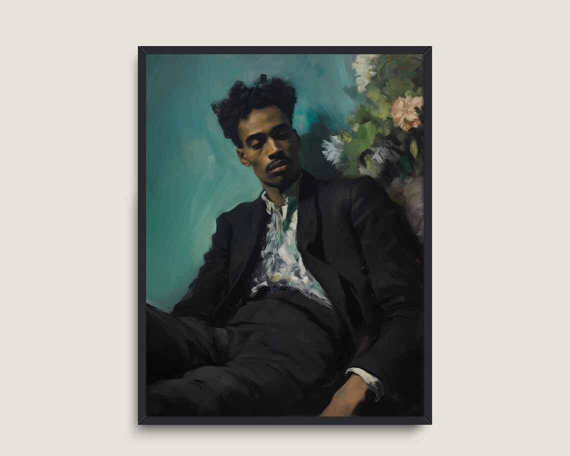 Black People Vintage Gentleman Portrait Art Print - Image 3