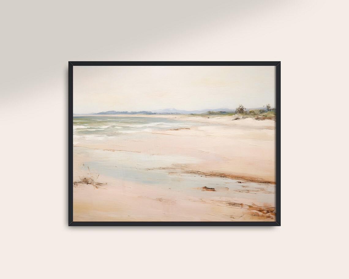 Vintage Beach Art Print, Minimalist Landscape - Image 3