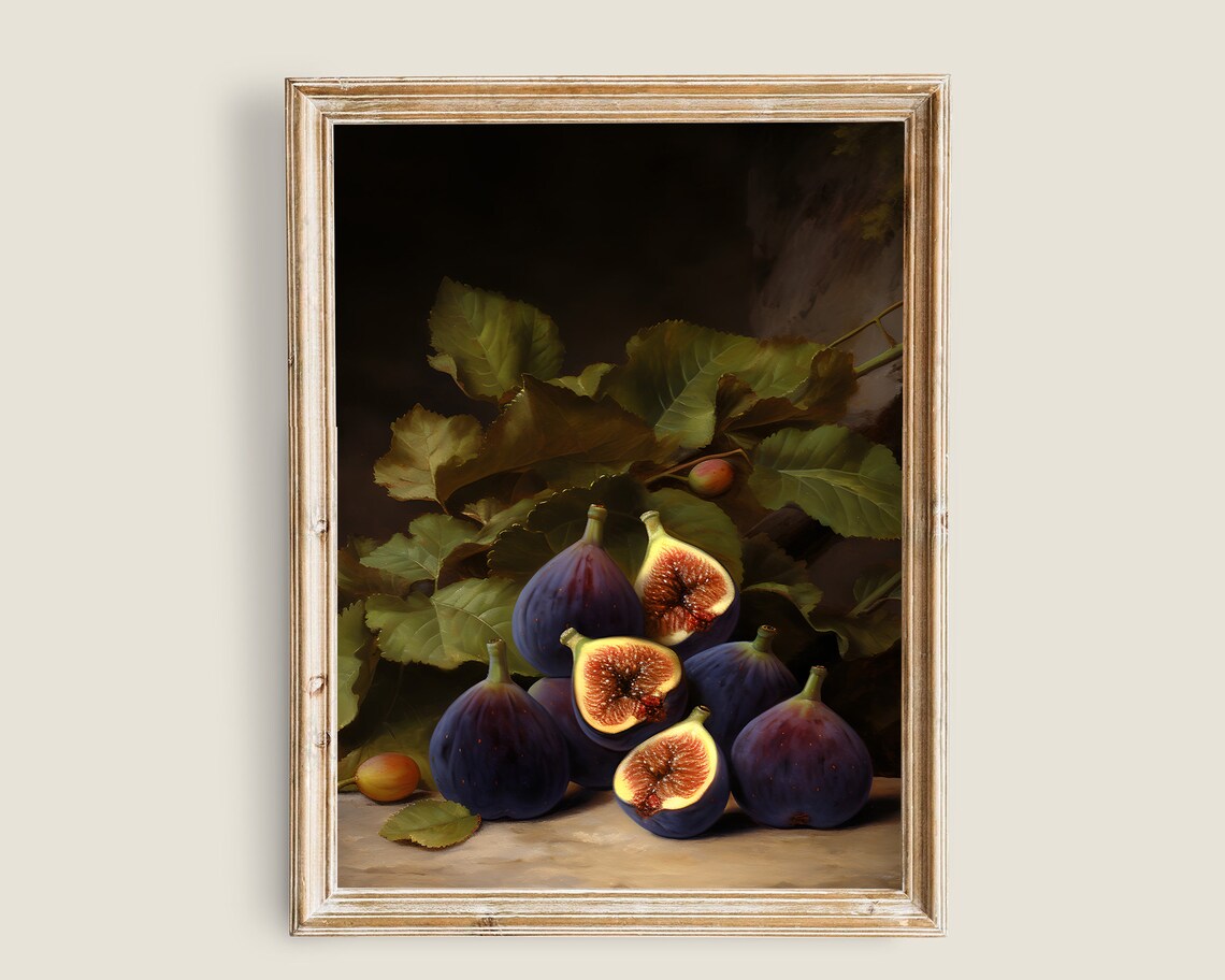 Vintage Kitchen Still Life With Figs Art Print