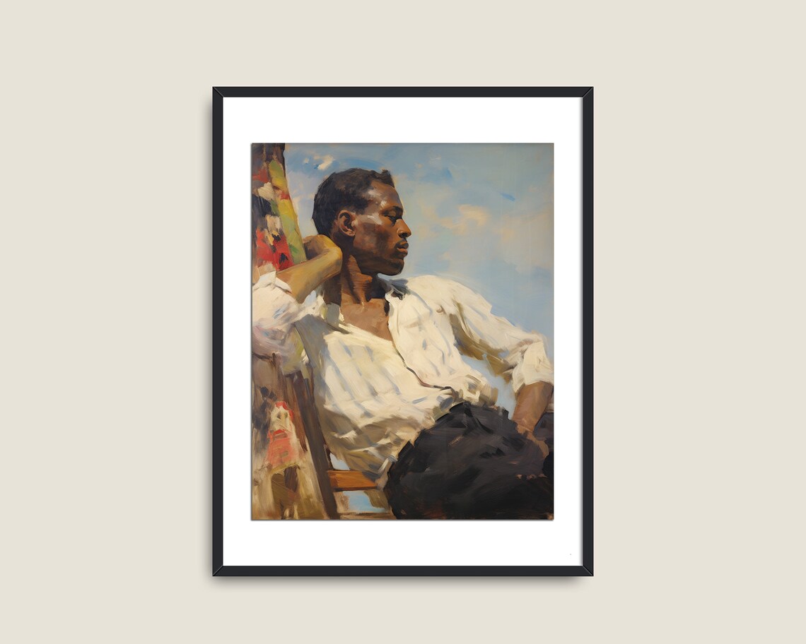 Vintage Gentleman Portrait Wall Art Print - Image 2