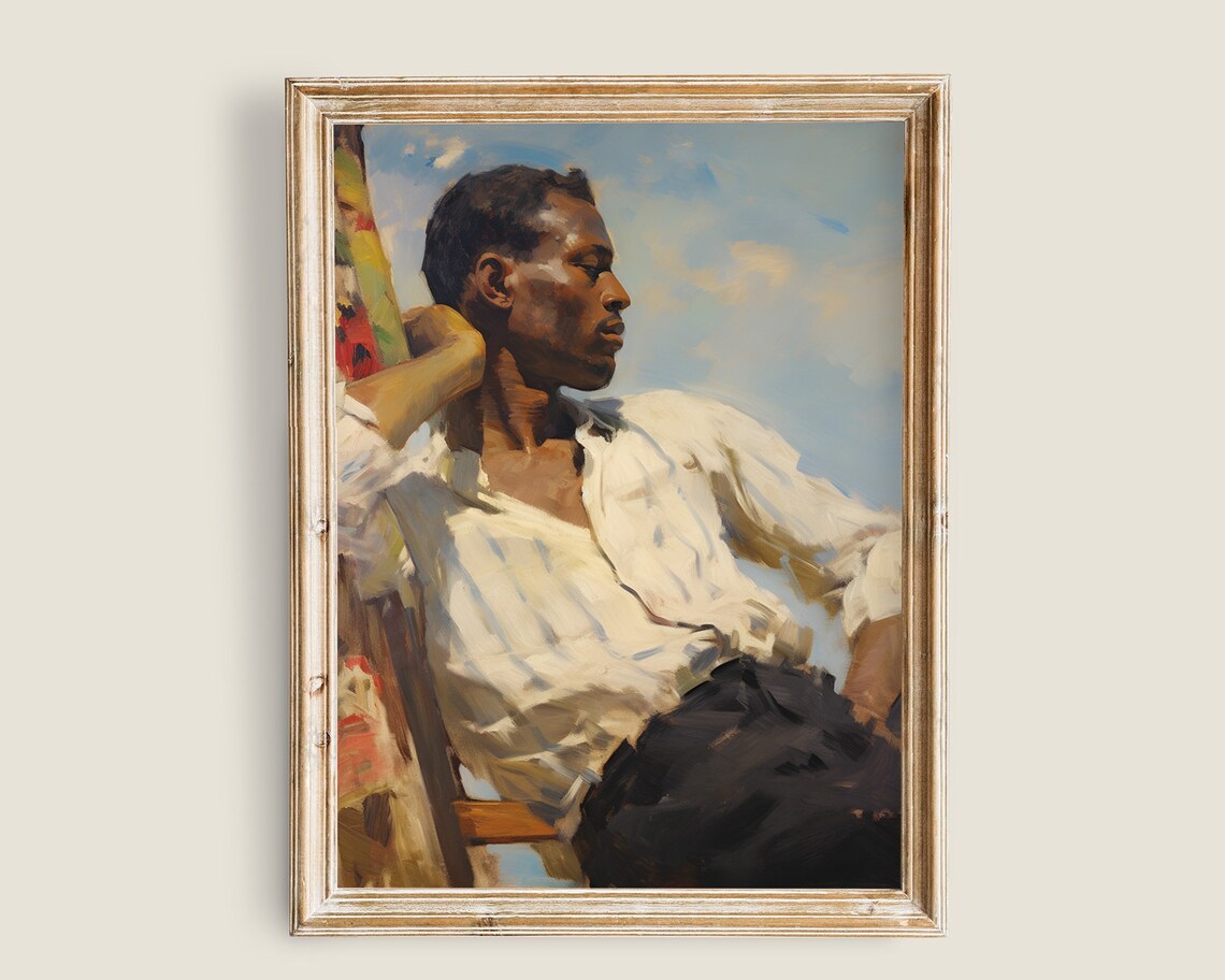 Vintage Gentleman Portrait Wall Art Print