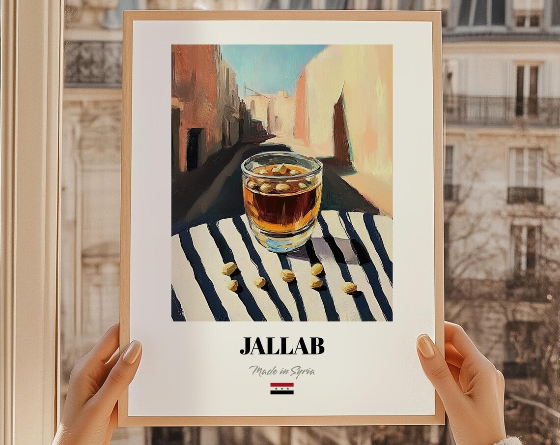 Jallab Syrian Beverage, Bar Decor Kitchen Art Print