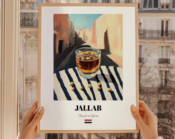 Jallab Syrian Beverage, Bar Decor Kitchen Art Print