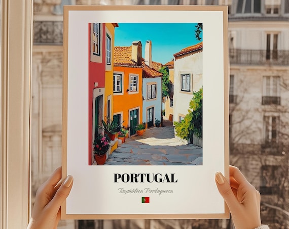 Portugal Repblica Portuguesa Wall Art Oil Painting Reproduction Print Poster Portuguese Friend Gift Entryway