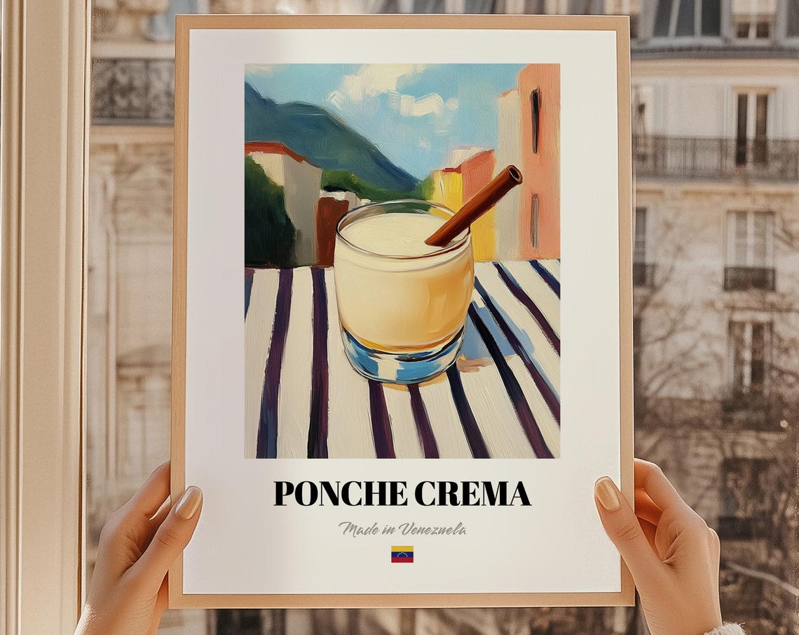 Ponche Crema Venezuela Cream Liqueur Painting Kitchen Art Poster