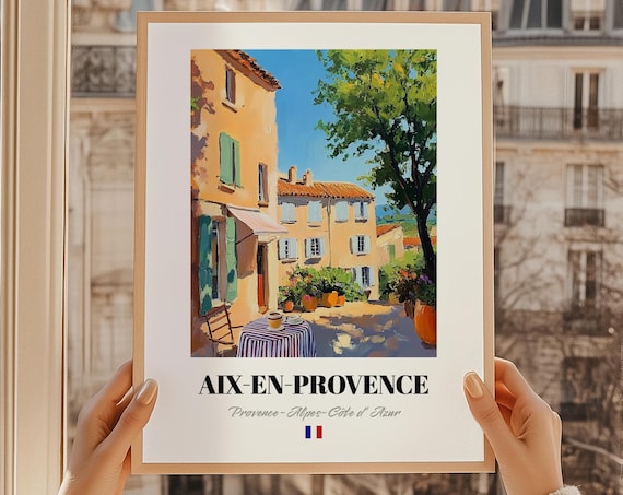 Aixenprovence Provencealpescte Dazur France Wall Art Oil Painting Reproduction Poster Friend Gift