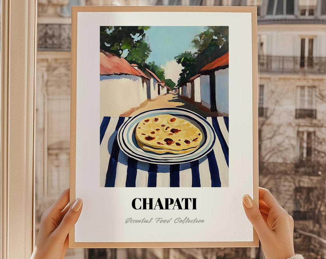 Chapati Flatbread Village Street Essential Food Collection Poster