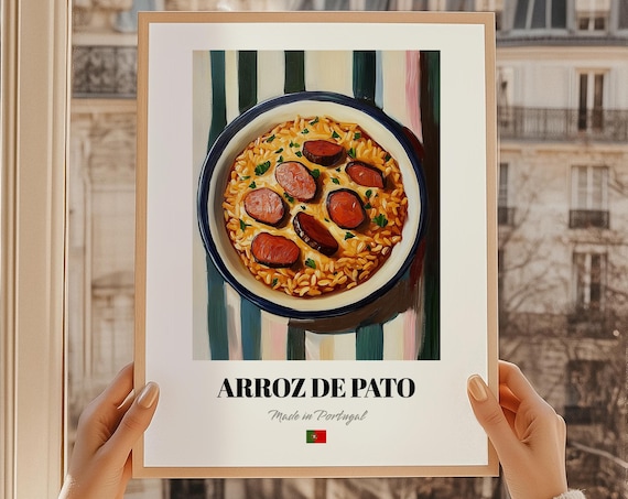 Arroz De Pato Wall Print Portuguese Kitchen Art Food Cuisine Poster