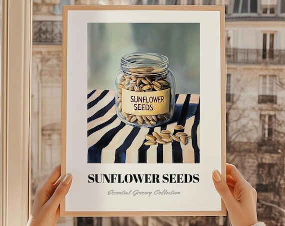 Sunflower Seeds Essential Grocery Collection Kitchen Still Life Print