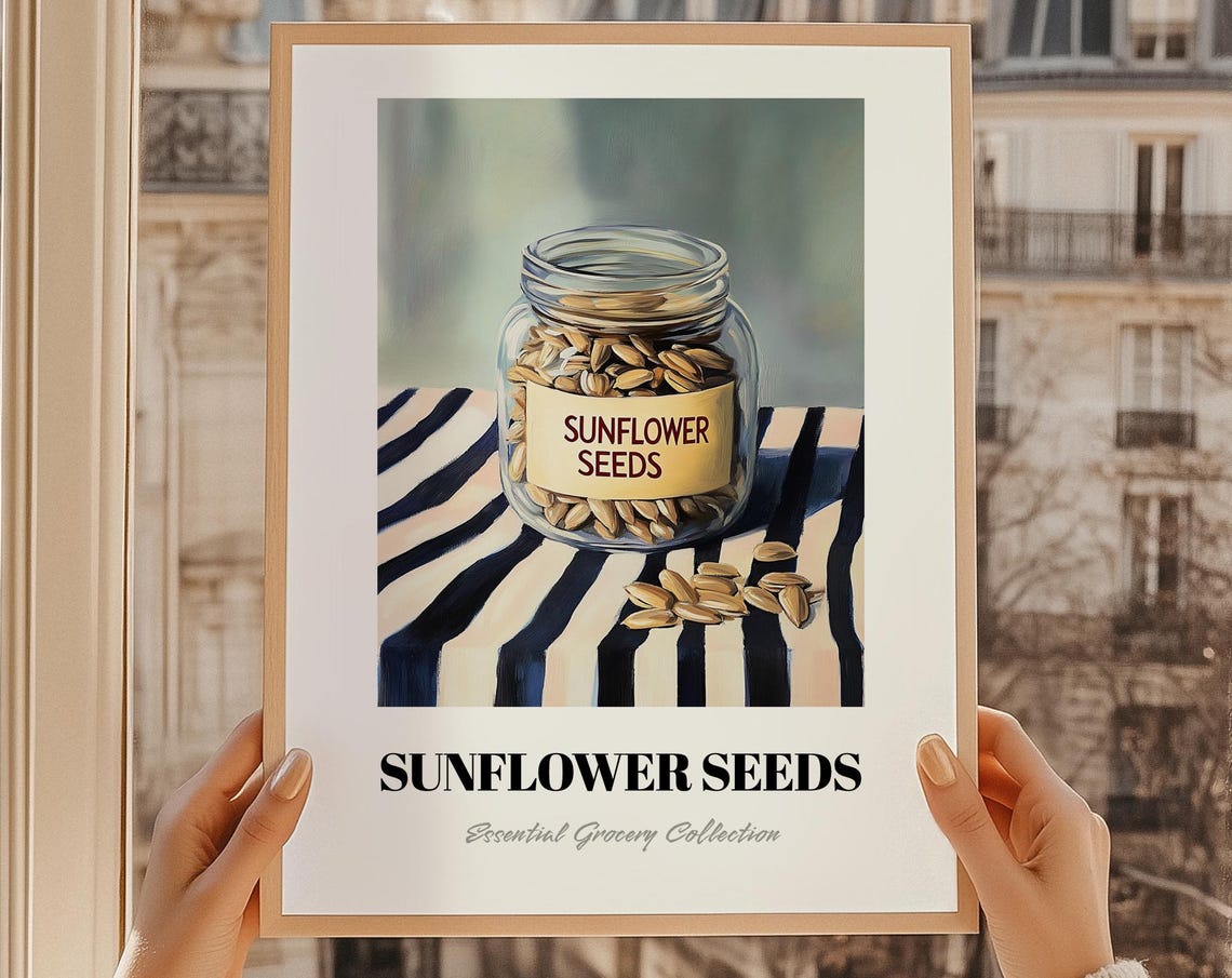 Sunflower Seeds Essential Grocery Collection Kitchen Still Life Print