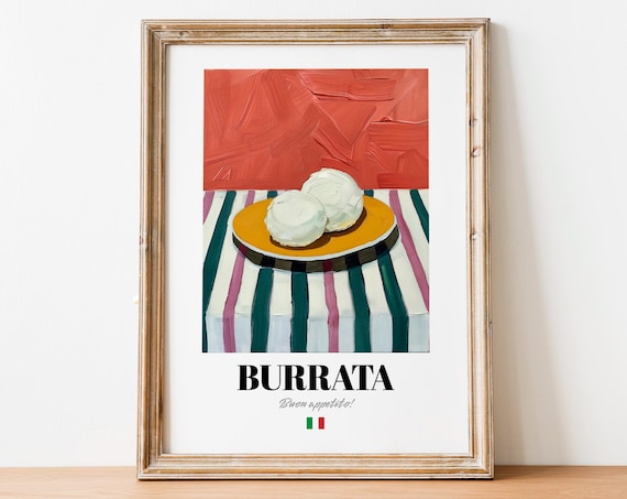 Boho Burrata Gourmet Treat Decor, Soft Cheese Flair