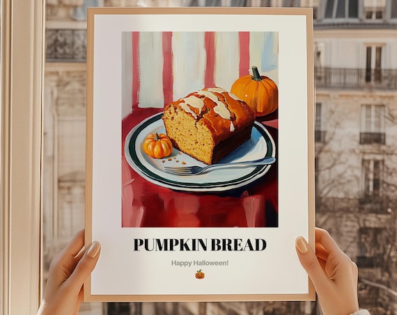 Pumpkin Bread Halloween Food Gift Art Print