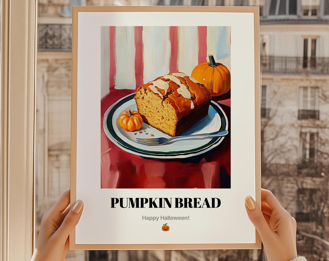 Pumpkin Bread Halloween Food Gift Art Print