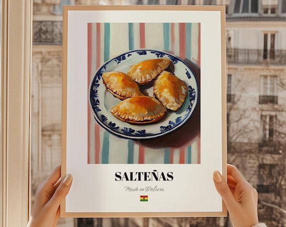 Salteas Bolivian Savory Pastry Cuisine Caf Dcor Wall Art Friend Gift