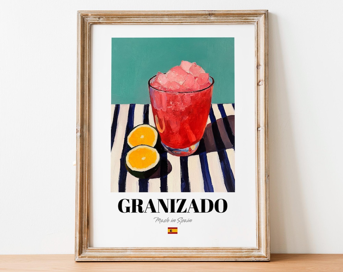 Spanish Granizado Art Print, Iced Drink Artwork