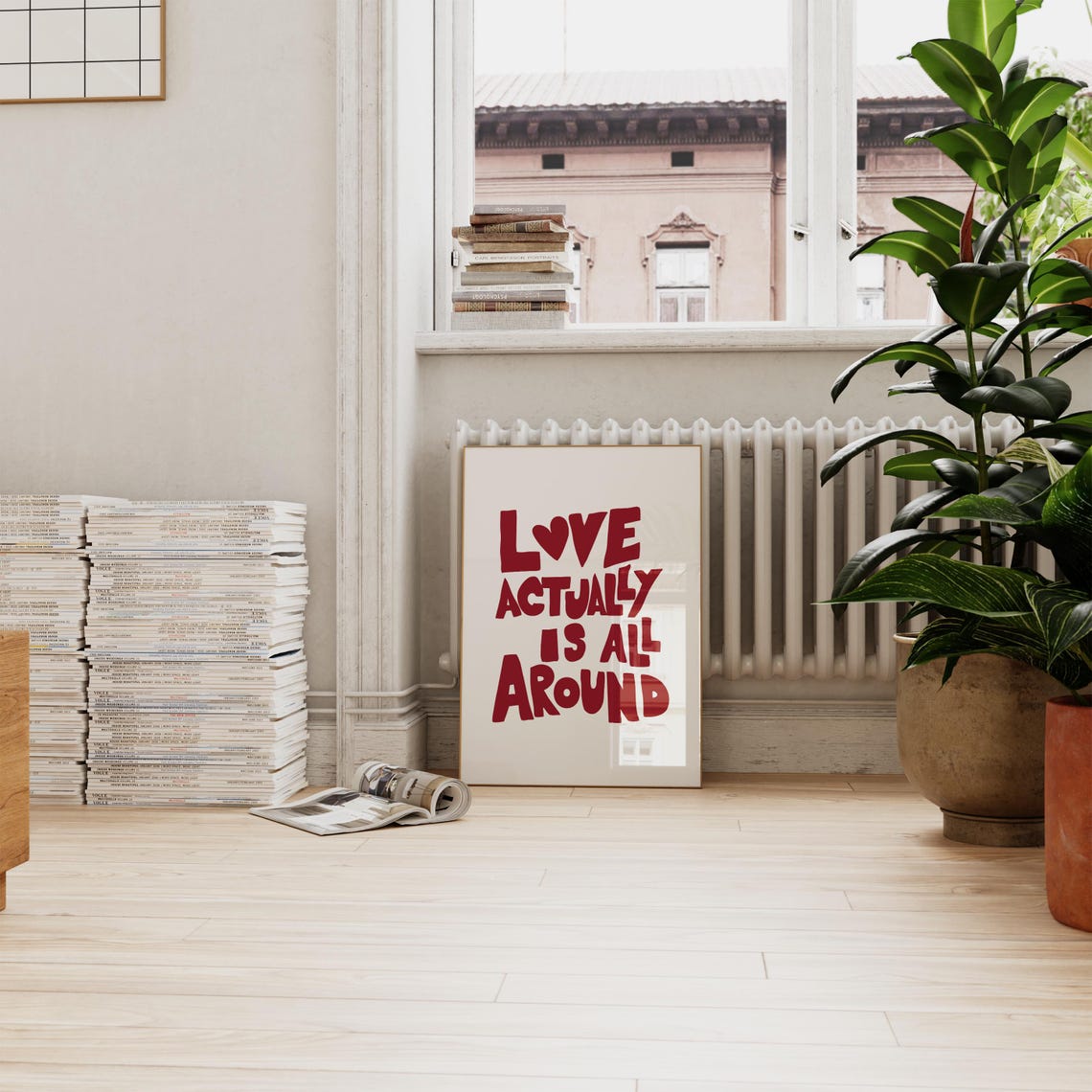 Love Actually Is All Around Print I Love You Print I Love You More Poster Valentines Art Valentines Print Love You Art Print - Image 2