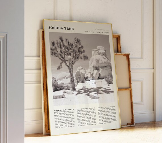 Joshua Tree Poster, Desert Travel Poster