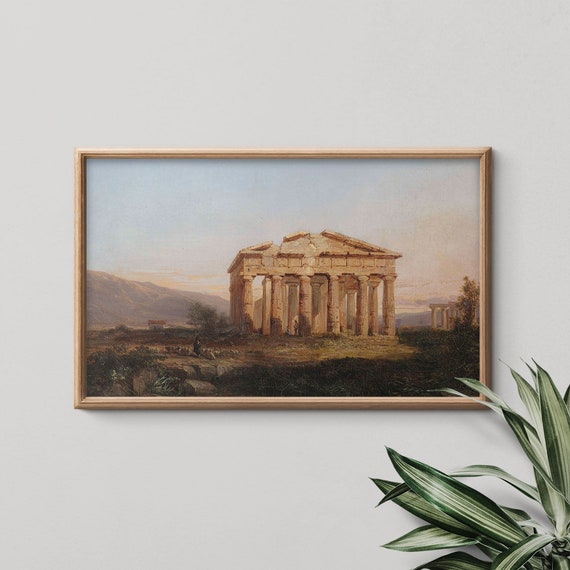 Temple Art Print Ancient Rome Wall Art Instant Painting Gallery Wall Art Art Print
