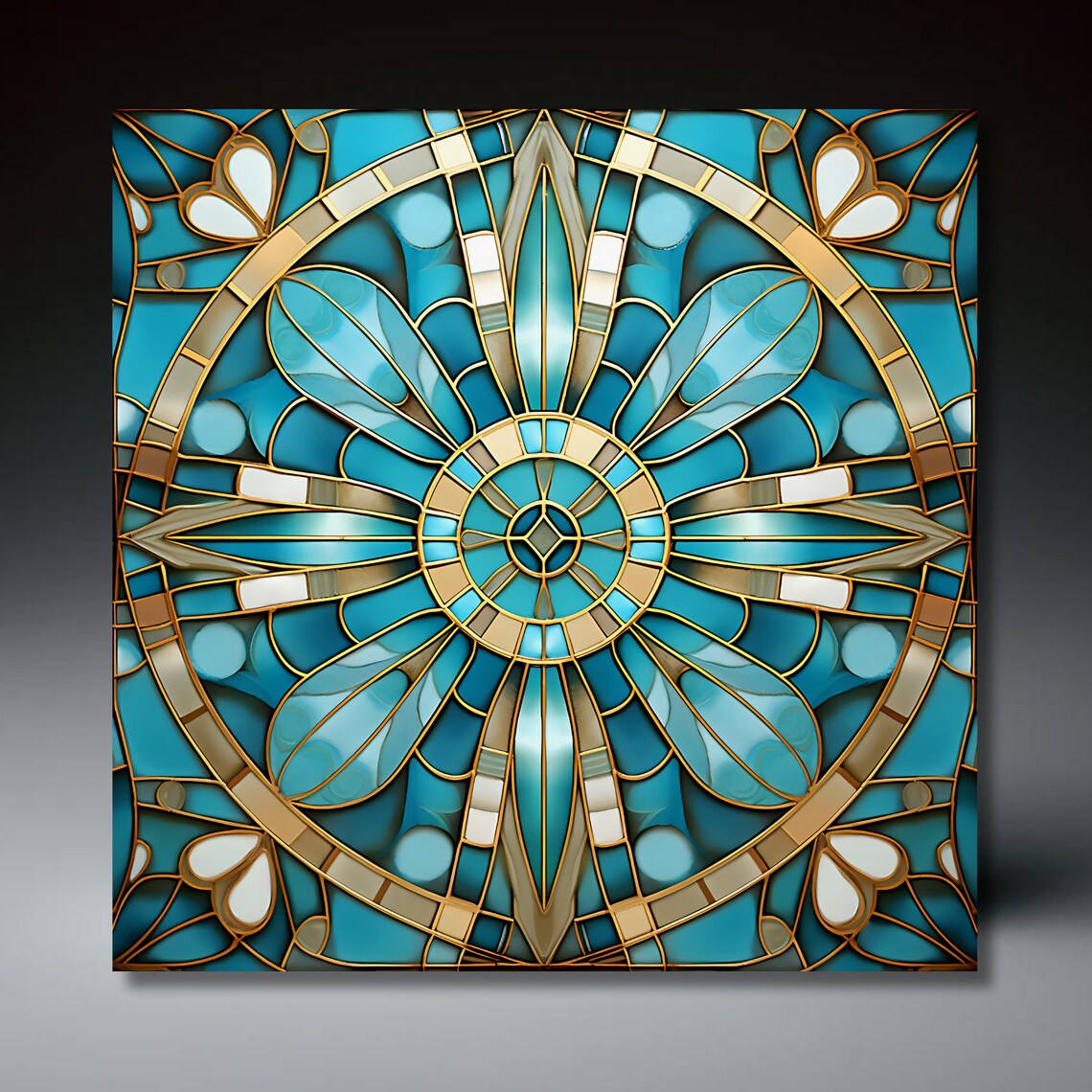 Art Deco Ceramic Tile, Art Nouveau Home Decor