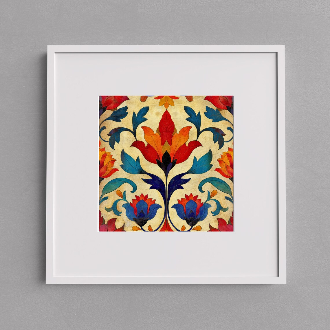 Botanical Floral Ceramic Tile Art Print, Mediterranean - Image 3