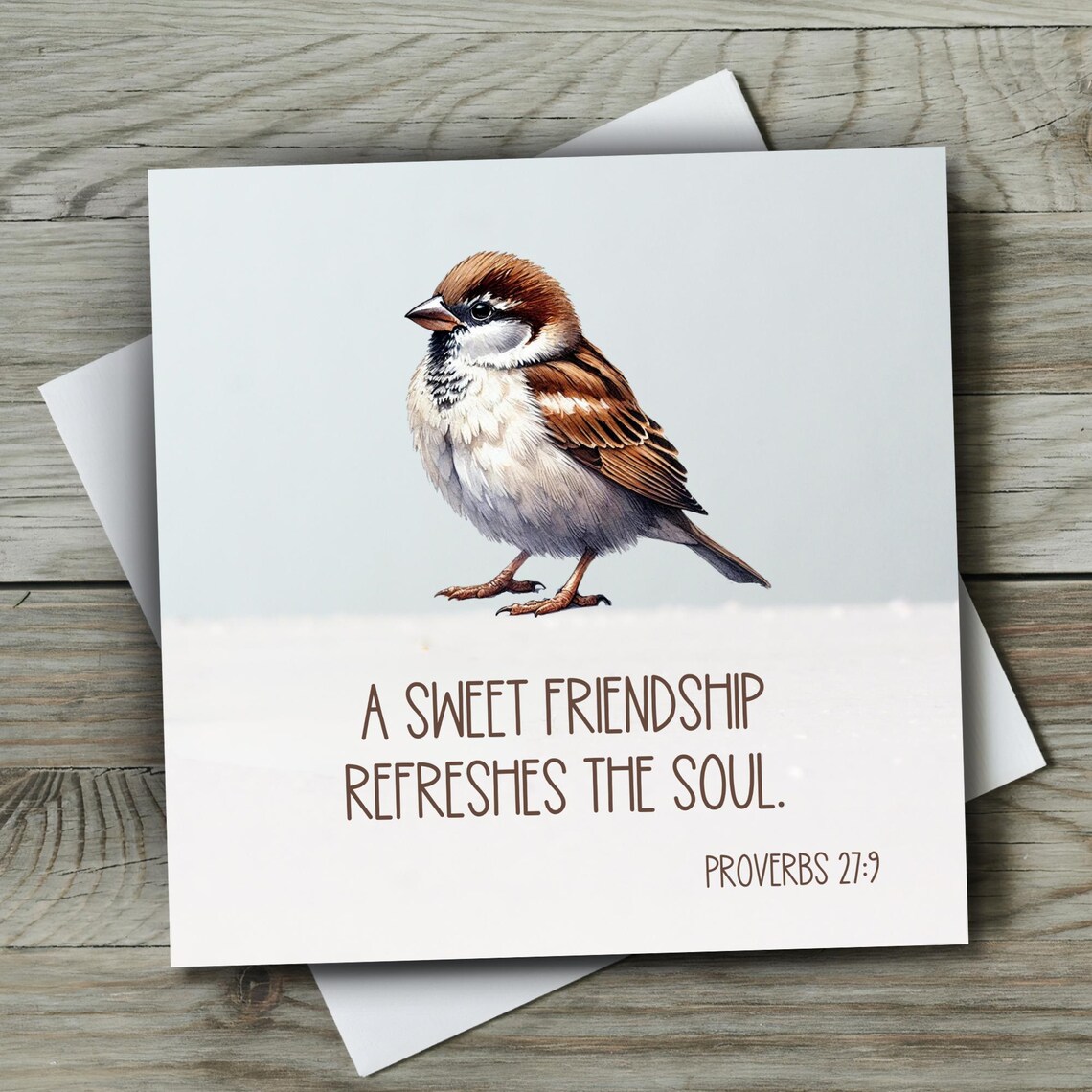 A Sweet Friendship Refreshes the Soul Proverbs 27:9 Sparrow Print - Image 3