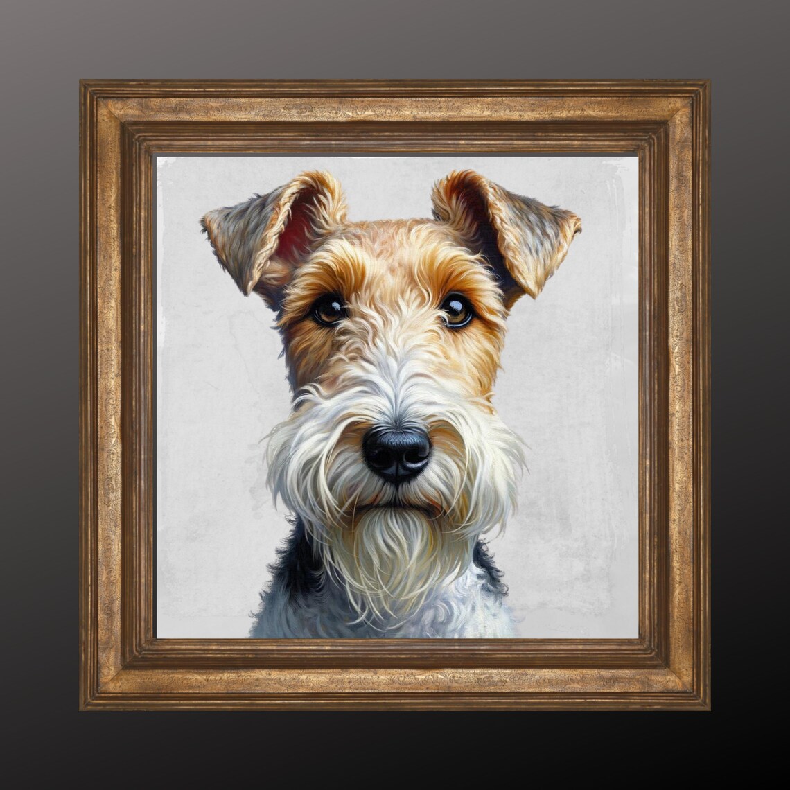 Wire Fox Terrier Dog Art Print, Ceramic Wall Art - Image 3