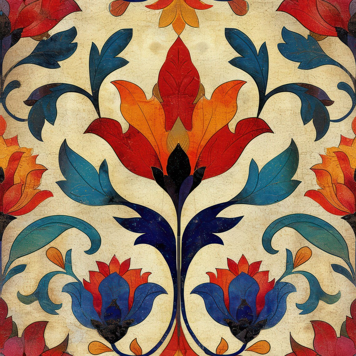 Botanical Floral Ceramic Tile Art Print, Mediterranean - Image 4