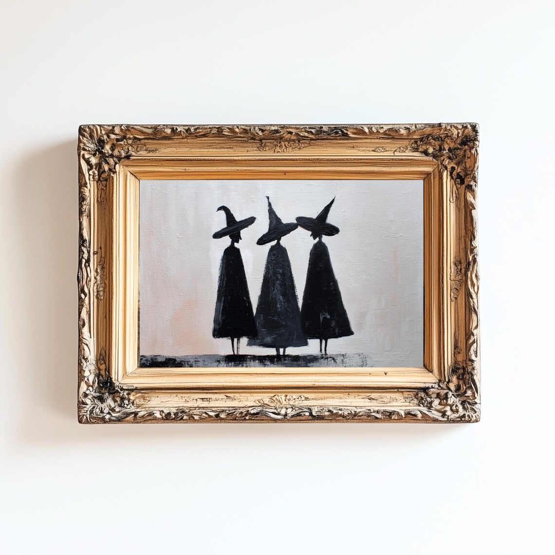Vintage Witches Halloween Wall Art Print